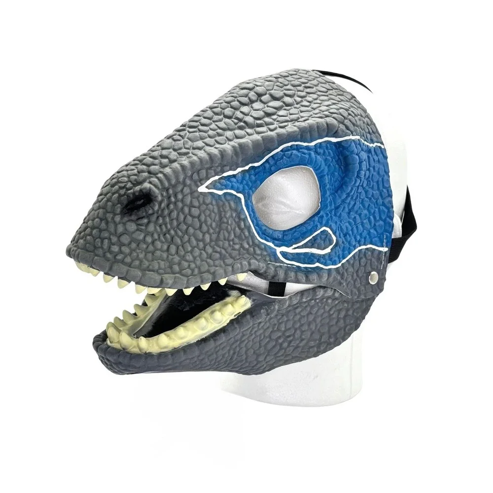 Velociraptor Jurassic World‎ Blue Dinosaur Dino Rubber Halloween Mask Raptor